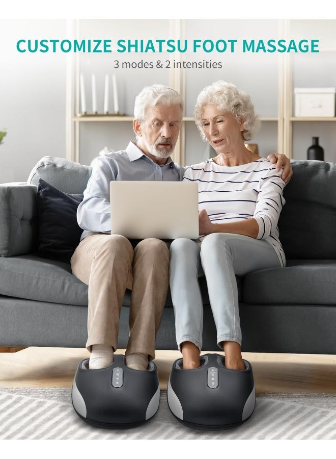 Nekteck Foot Massager With Heat, Deep Kneading Shiatsu Foot Massager With Air Compression - Image 3